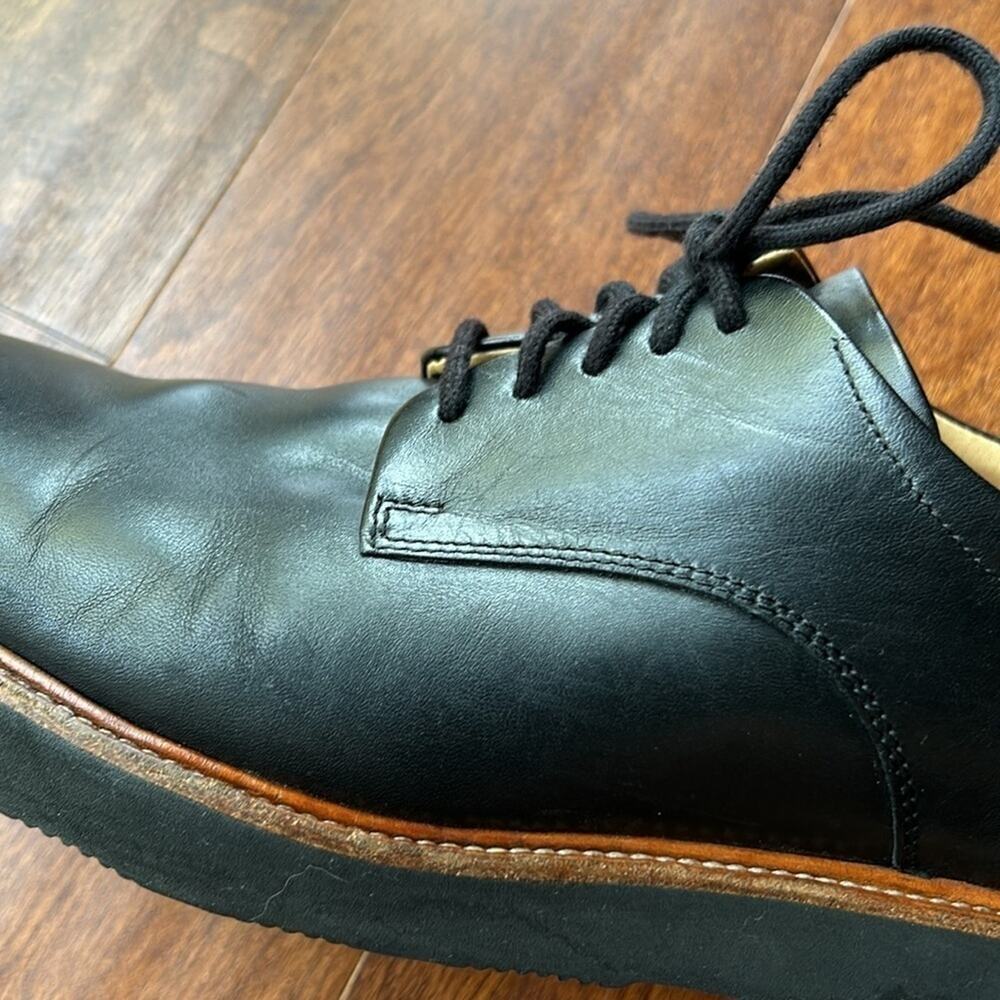 Samuel Hubbard Founder Classic Men’s Oxford Work Shoes, Black Leather, Size 10.5 - Picture 7 of 16